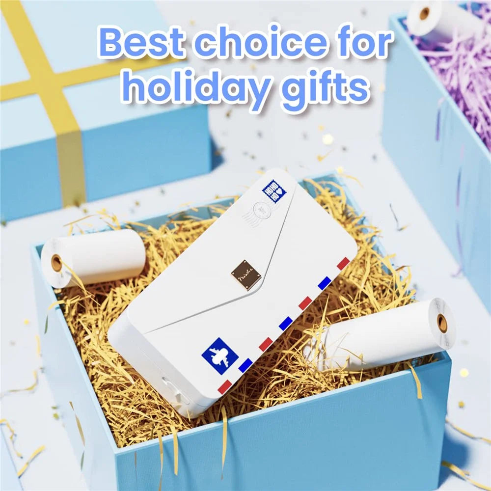 PHOMEMO M04AS Mini Bluetooth-compatible Thermal Printer Wireless Inkless Photo Label Notes Printer - White - 7