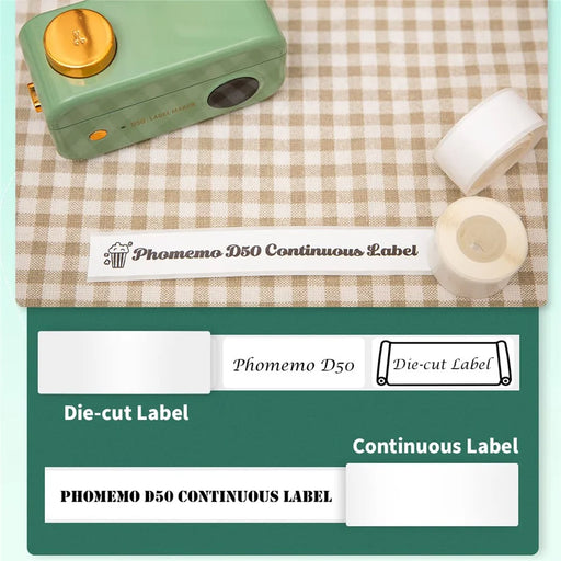 PHOMEMO D50 Wireless Label Maker Machine 180DPI Mini Pocket Thermal Label Printer - Green - 2
