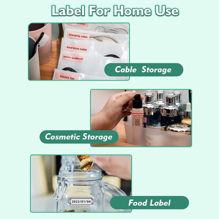 PHOMEMO Q30S DIY Sticker Label Maker Machine Mini Pocket Bluetooth-compatible Thermal Label Printer - Green - 5