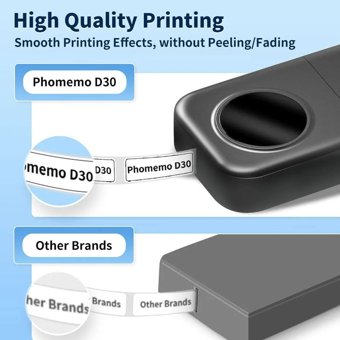 PHOMEMO D30 Portable Inkless Wireless Label Maker Mini Thermal Label Printer for Home School Office - Black - 4