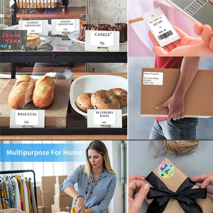 PHOMEMO M200 Mini Thermal Label Maker 203DPI Bluetooth-compatible Barcode Labeler - Black - 5