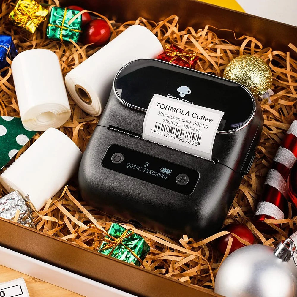 PHOMEMO M220 Mini Thermal Printer Bluetooth-compatible Home Barcode Self-Adhesive Label Printing Device - Black - 5