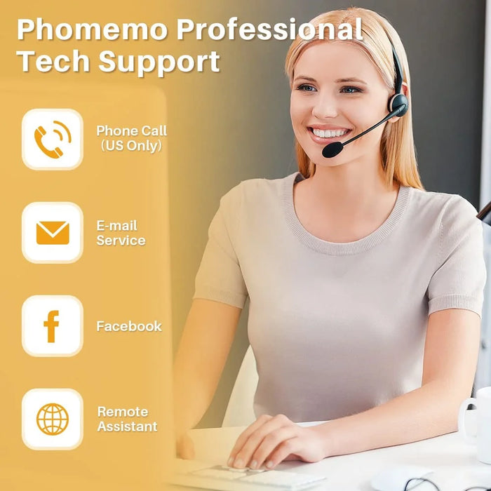 PHOMEMO M120 Bluetooth-compatible Inkless Thermal Printer Wireless Barcode Label Price Tag Printer - Black - 7
