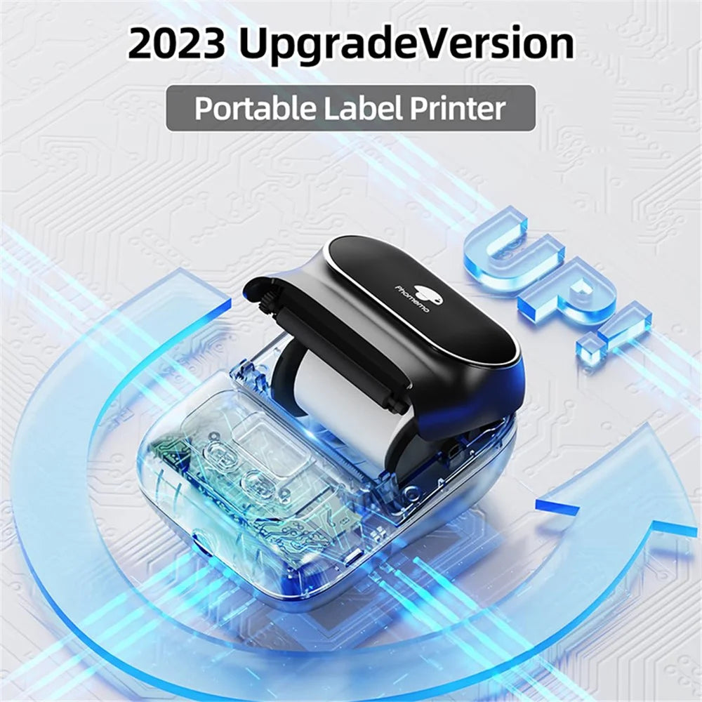 PHOMEMO M110 Mini Bluetooth-compatible Inkless Thermal Printer Wireless Clothes Barcode Label Price Tag Printer - Black - 6