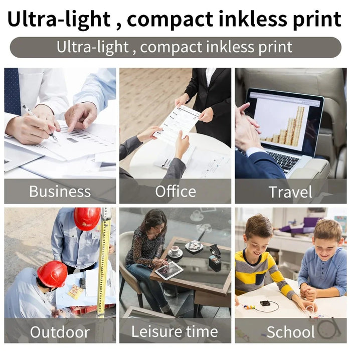 PHOMEMO M08F Bluetooth-compatible Inkless Thermal Printer Document Contract A4 Paper Printer, A4 Version / 210mm Print Width - Black - 7