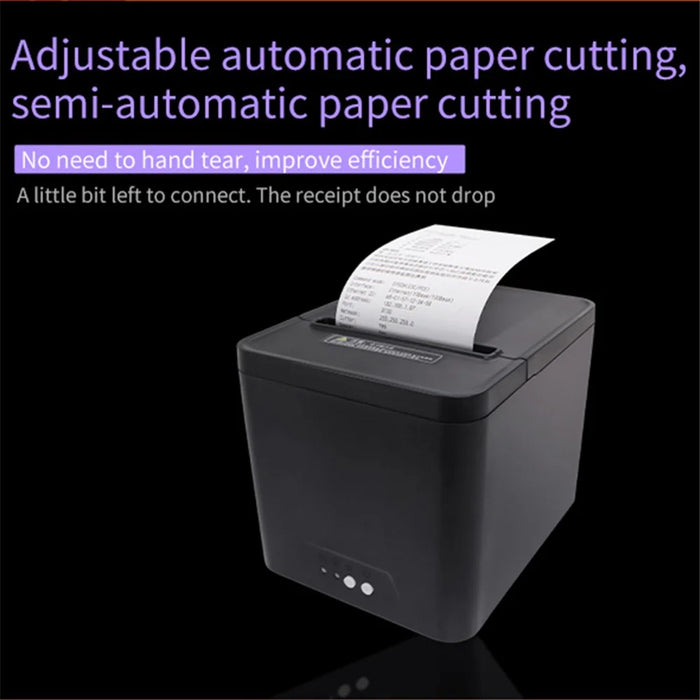 80A Thermal Receipt Printer POS Printing Tool with 80mm Printing Width - US Plug - 5