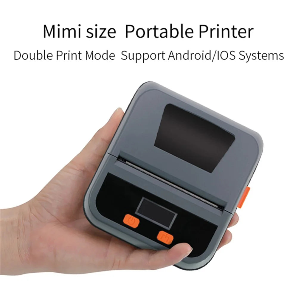 TPL80H Portable Thermal Label Printer Wireless Mobile Receipt Printer, USB+Bluetooth-compatible Version - US Plug - 3