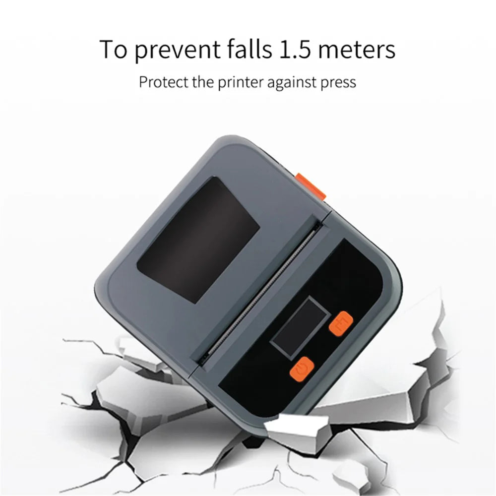 TPL80H Portable Thermal Label Printer Wireless Mobile Receipt Printer, USB+Bluetooth-compatible Version - US Plug - 5