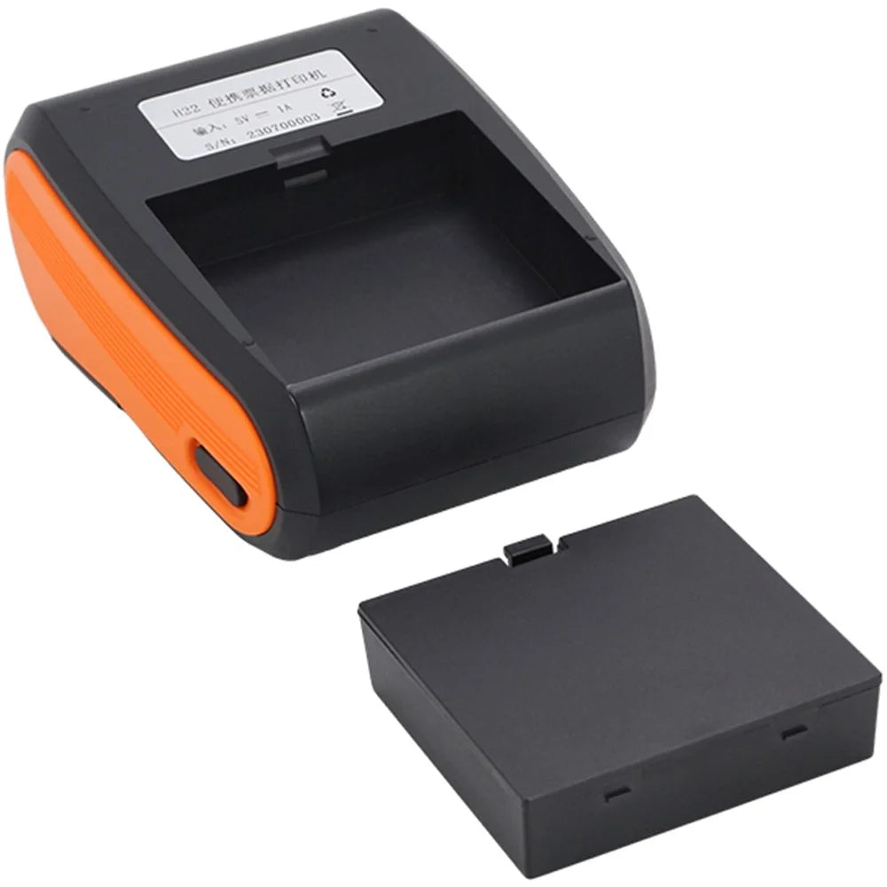 H22 Mini Size Thermal Receipt Printer Inkless Printing Tool with 80mm / s Print Speed - UK Plug - 2