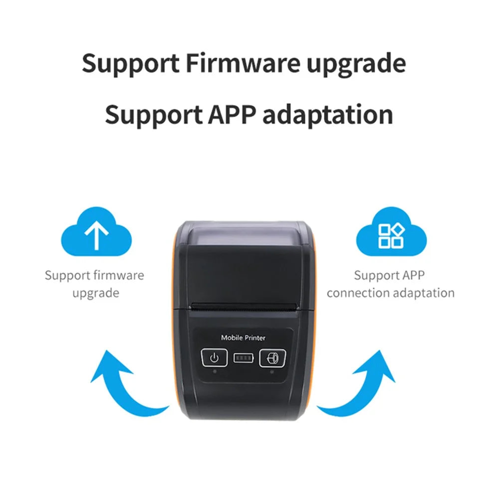 H22 Mini Size Thermal Receipt Printer Inkless Printing Tool with 80mm / s Print Speed - UK Plug - 4