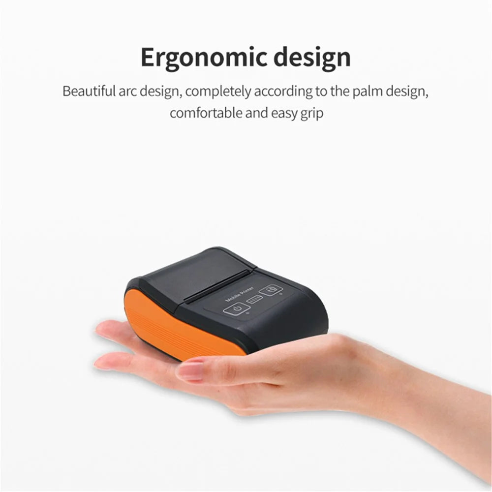 H22 Mini Size Thermal Receipt Printer Inkless Printing Tool with 80mm / s Print Speed - UK Plug - 5