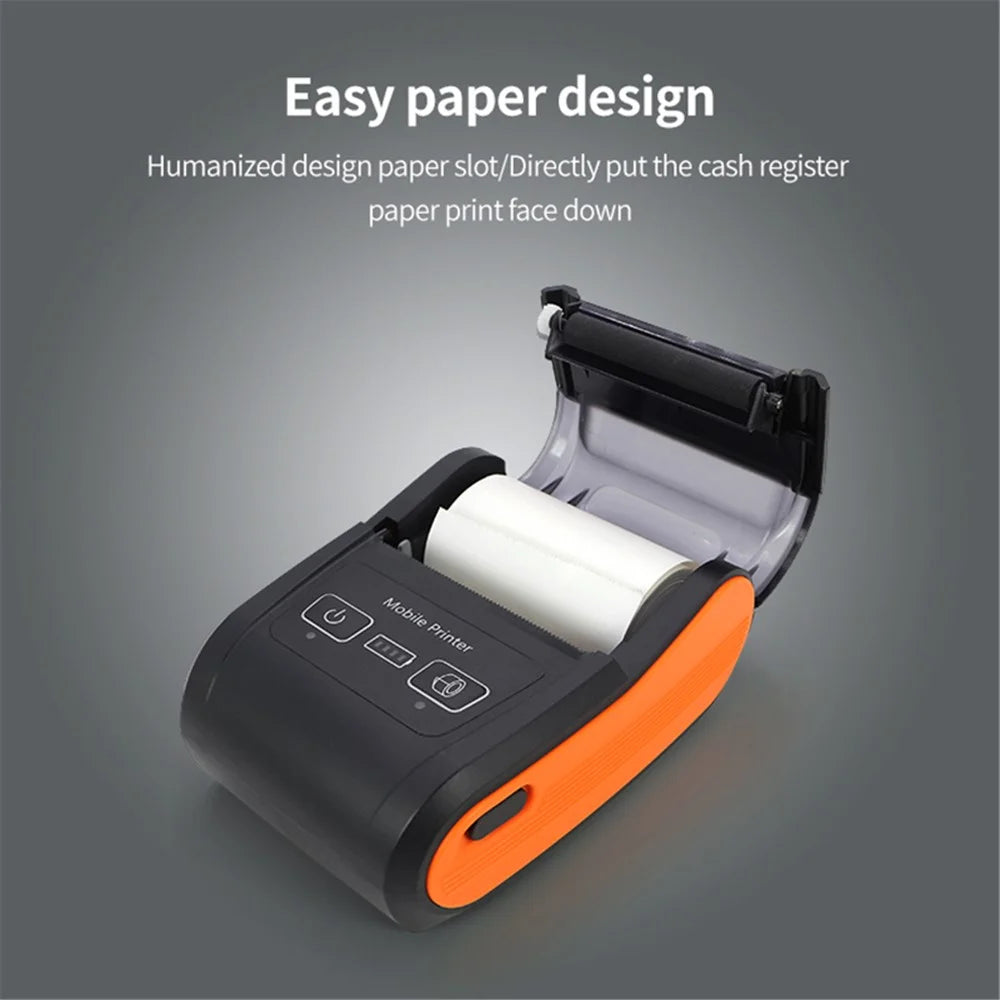 H22 Mini Size Thermal Receipt Printer Inkless Printing Tool with 80mm / s Print Speed - UK Plug - 6