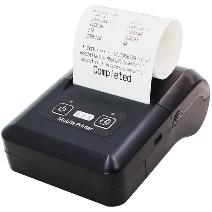 H20 USB + Bluetooth-compatible 203DPI Portable Thermal Printer 48mm Receipt Printer - US Plug - 1