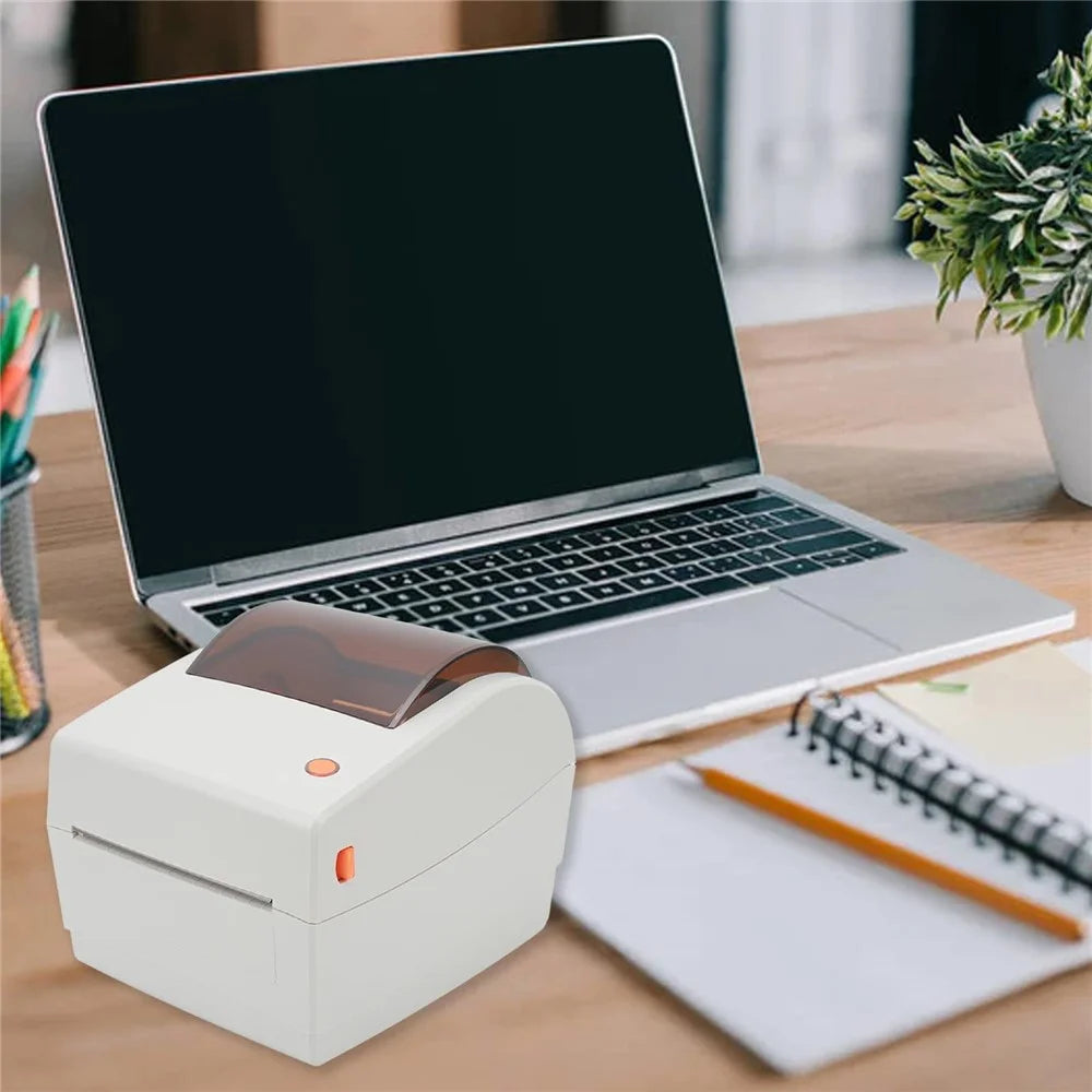 TP403 180mm / s Fast Printing Desktop Thermal Printer Barcode Label Printer, USB+Bluetooth-compatible Version - US Plug - 6