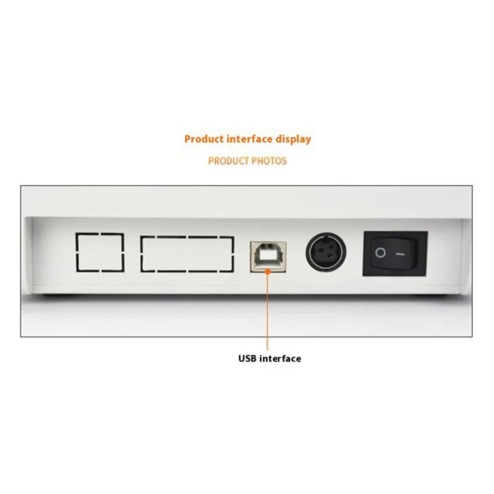 TP403 180mm / s Fast Printing Desktop Thermal Printer Barcode Label Printer, USB Version - US Plug - 3