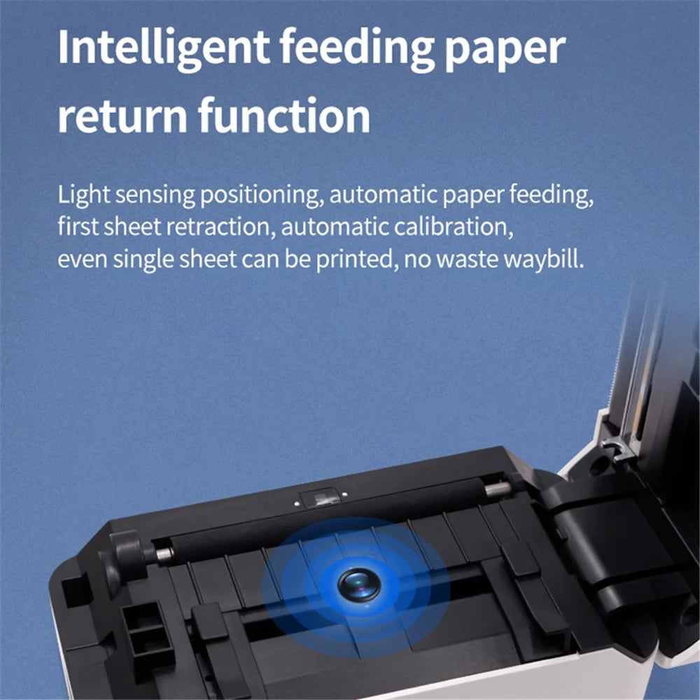 TDL407H Desktop Thermal Label Printer Barcode Printing Machine, USB + Bluetooth-compatible Version - US Plug - 6