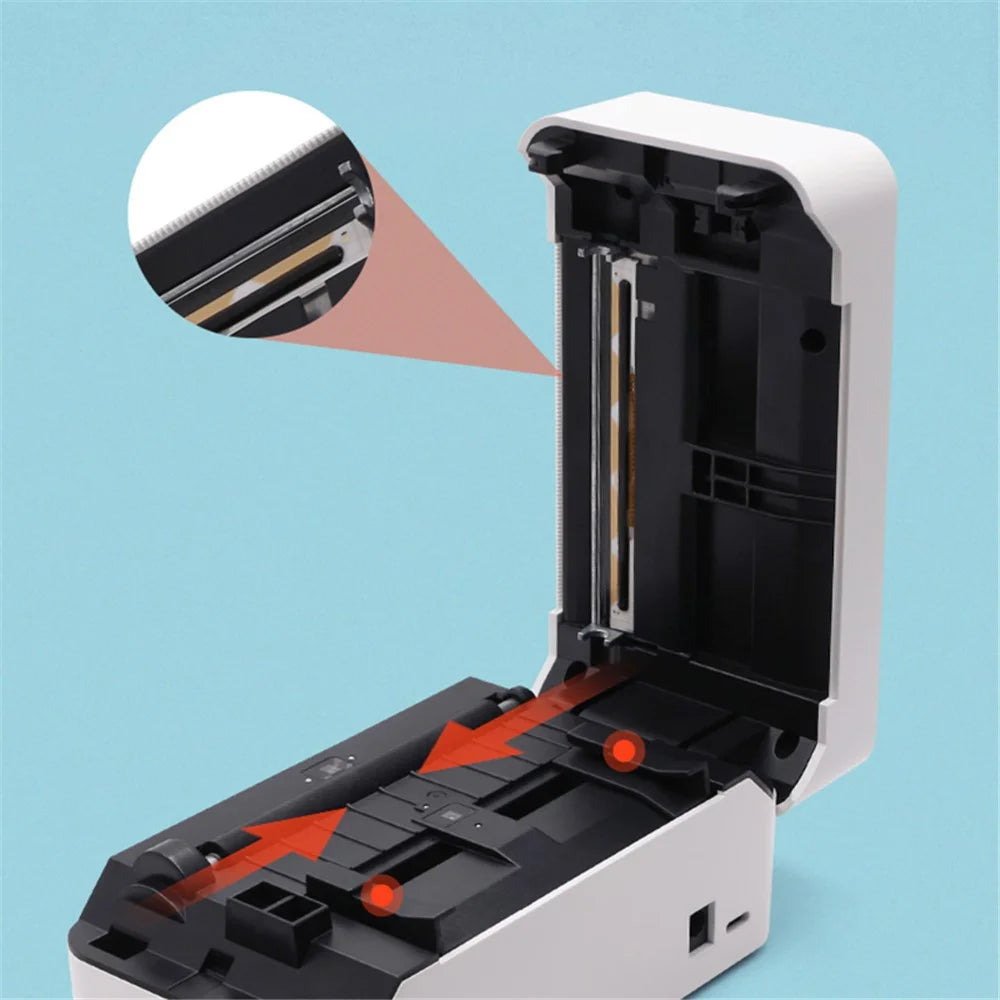 TDL407H 180mm / s High Speed Desktop Thermal Label Printer Barcode Printing Machine, USB Version - US Plug - 7