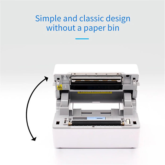 TDL402 Fast Printing 203DPI Thermal Printer Inkless Barcode Label Printer, USB + Bluetooth-compatible Version - US Plug - 6
