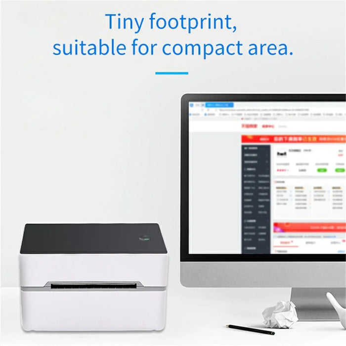 TDL402 Fast Printing 203DPI Thermal Printer Inkless Barcode Label Printer, USB + Bluetooth-compatible Version - US Plug - 7