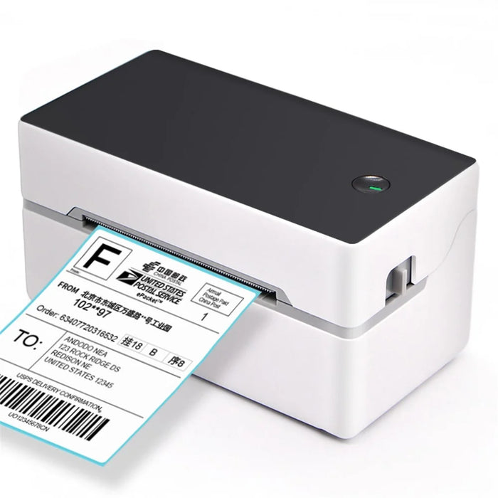 TDL402 Fast Printing 203DPI USB Thermal Printer Inkless Barcode Label Printer - US Plug - 1