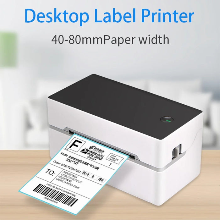 TDL402 Fast Printing 203DPI USB Thermal Printer Inkless Barcode Label Printer - US Plug - 2