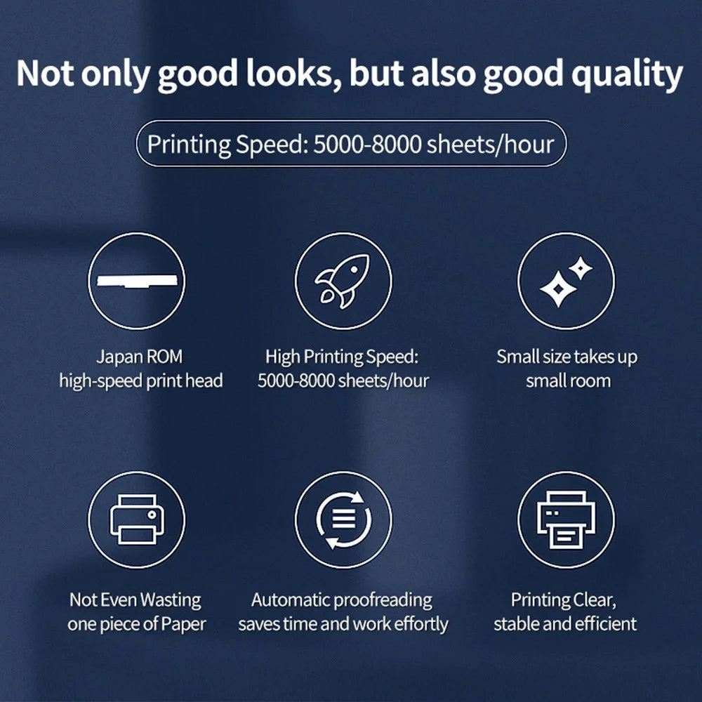 TDL401H 40-80mm Printing Width Thermal Printer Barcode Label Printer, USB+Bluetooth-compatible Version - US Plug - 2