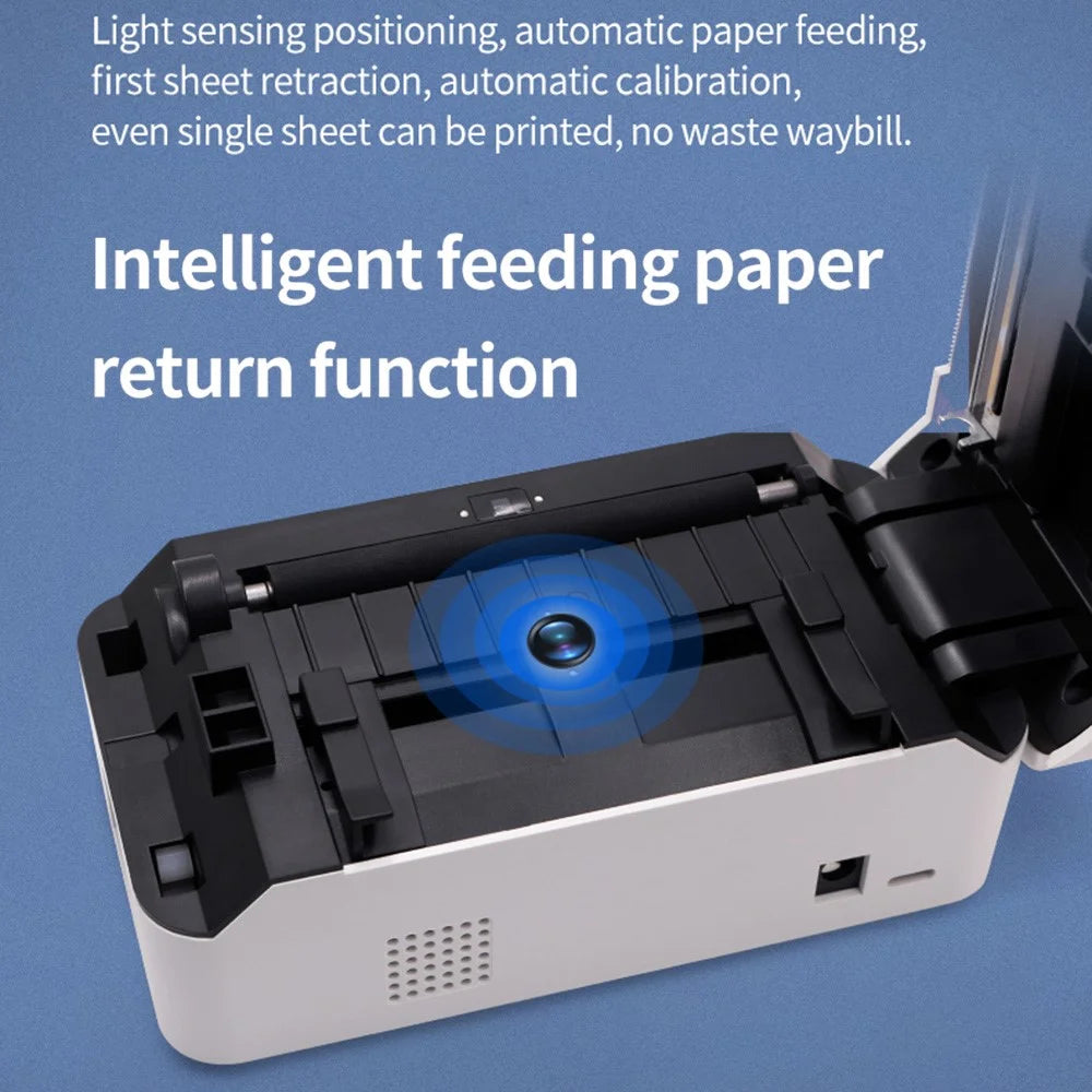 TDL401H 40-80mm Printing Width Thermal Printer Barcode Label Printer, USB+Bluetooth-compatible Version - US Plug - 6