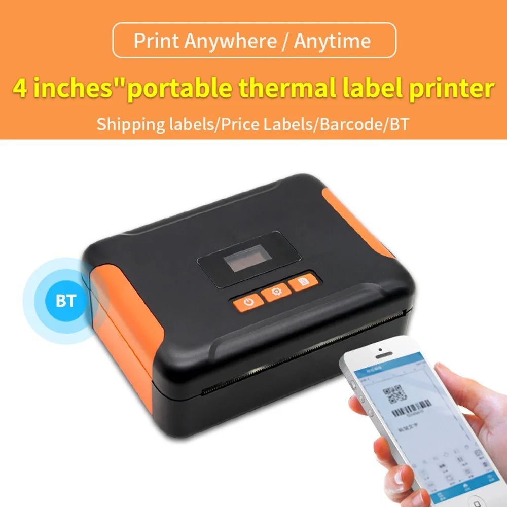 HL40 Cell Phone Bluetooth-compatible USB Thermal Label Printer 4 inch Printing Machine - US Plug - 2