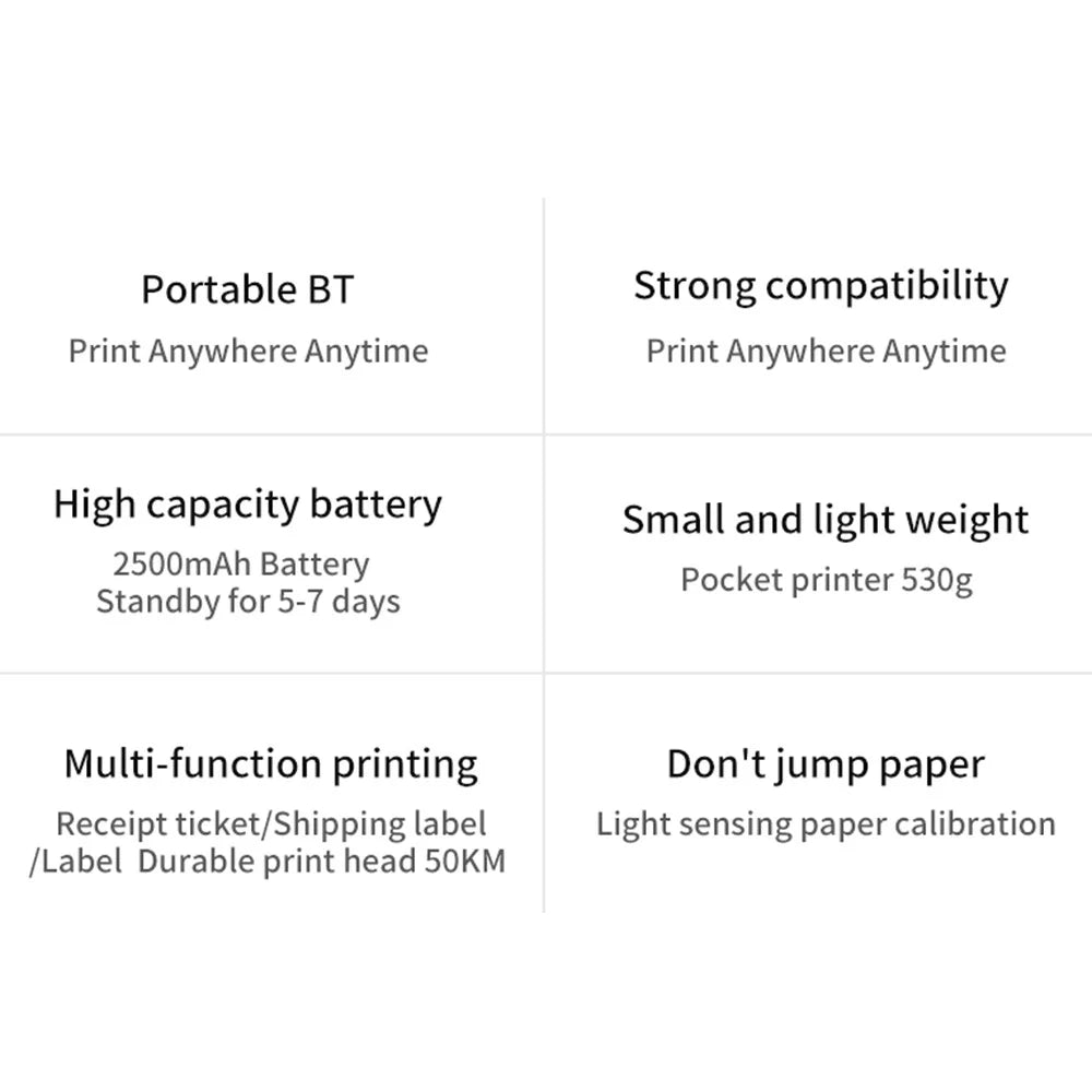 HL40 Cell Phone Bluetooth-compatible USB Thermal Label Printer 4 inch Printing Machine - US Plug - 3