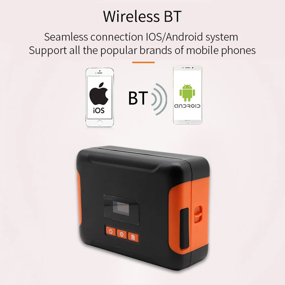 HL40 Cell Phone Bluetooth-compatible USB Thermal Label Printer 4 inch Printing Machine - US Plug - 5