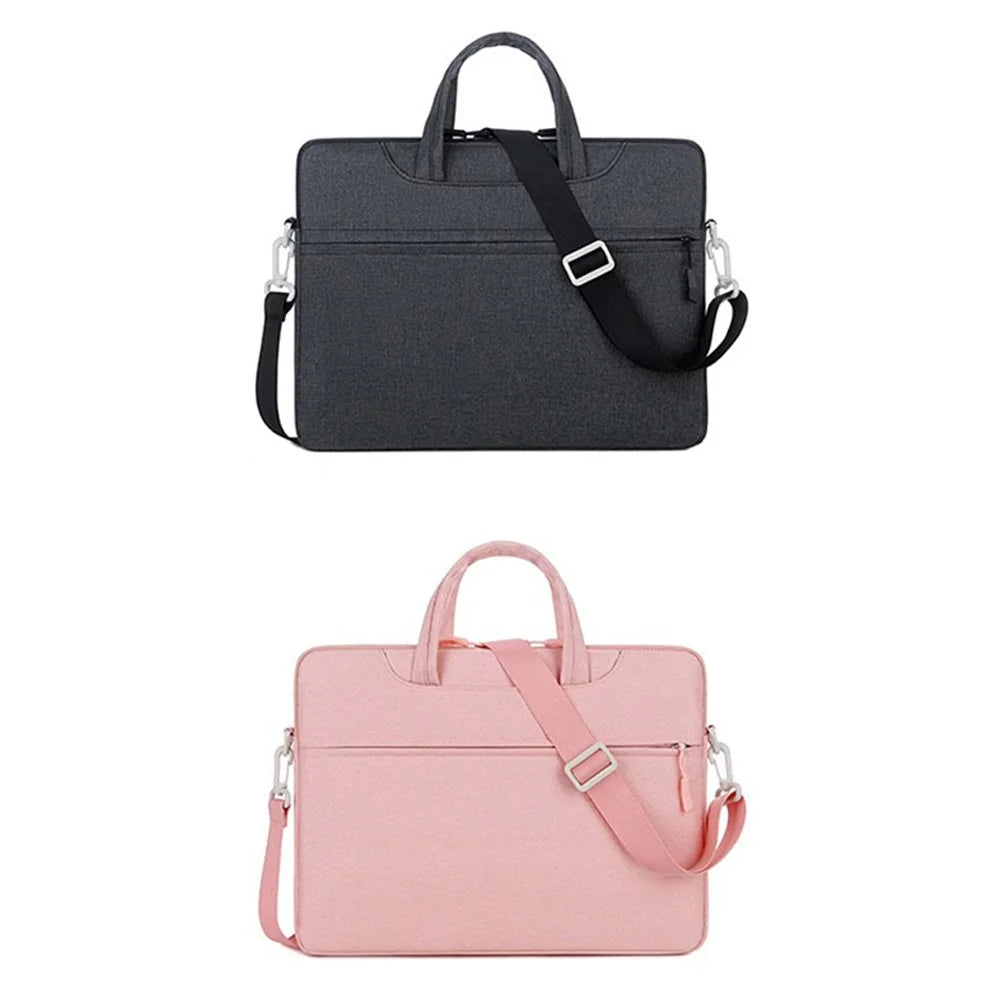 15.6 inch Universal Laptop Bag Sleeve Shoulder Bag Notebook Carrying Case Handbag Briefcase (Inner Size: 39x29cm) - Pink - 4