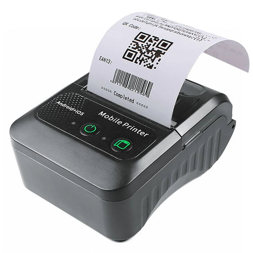 58BH2 USB+Bluetooth-compatible Thermal Label Printer Receipt Printing Tool with 58mm Width Printing Paper Roll - US Plug - 1