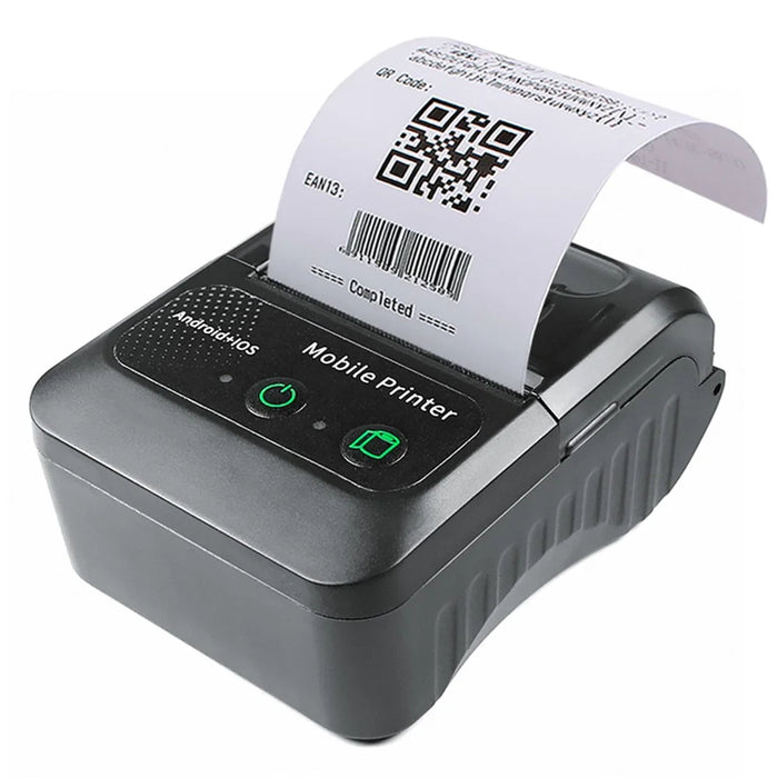 58BH2 USB+Bluetooth-compatible Thermal Label Printer Receipt Printing Tool with 58mm Width Printing Paper Roll - US Plug - 1