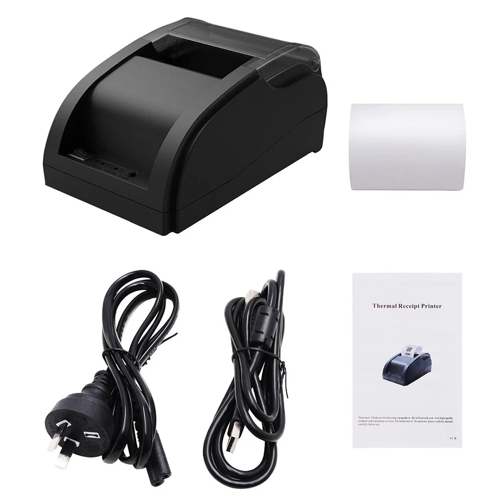 58A Bluetooth-compatible Thermal Receipt Label Printer Restaurant Kitchen Printing Tool - AU Plug - 1