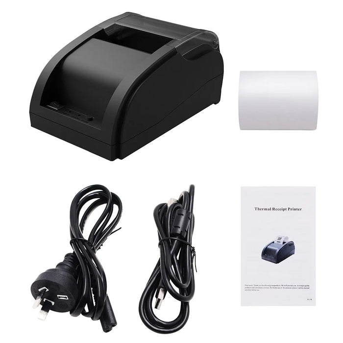 58A Bluetooth-compatible Thermal Receipt Label Printer Restaurant Kitchen Printing Tool - AU Plug - 1