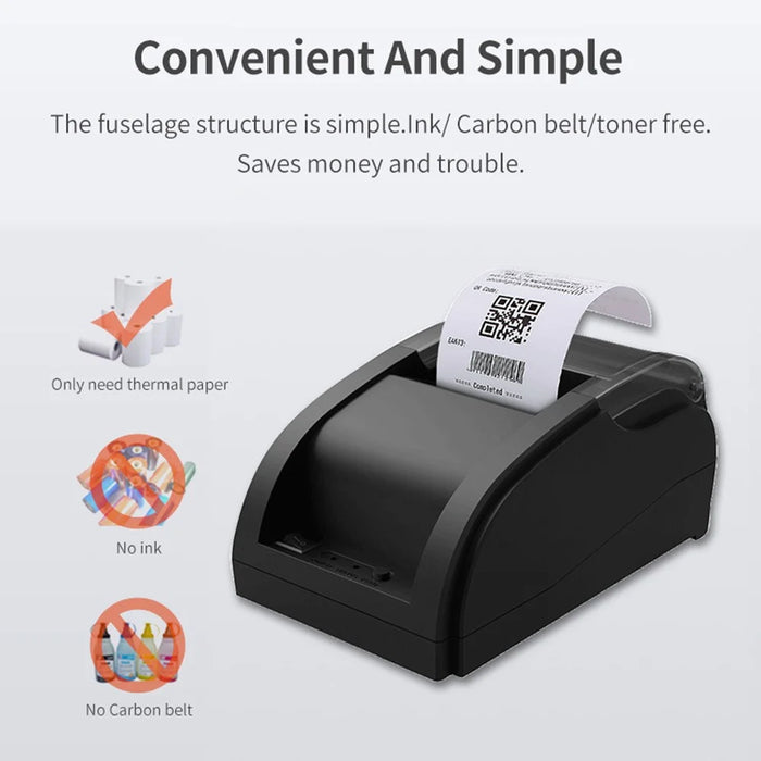 58A Bluetooth-compatible Thermal Receipt Label Printer Restaurant Kitchen Printing Tool - AU Plug - 7