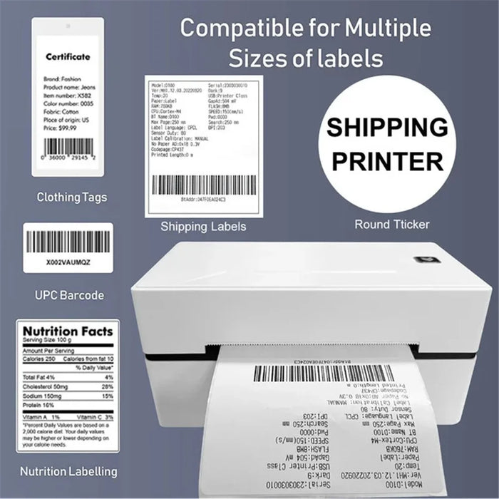 MARKLIFE D100 Mini Bluetooth-compatible Thermal Shipping Label Printer Barcode Printing Device - Black / EU Plug - 3