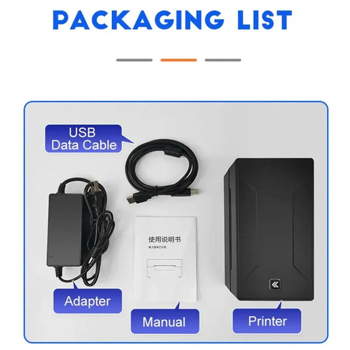 MARKLIFE D100 Mini Bluetooth-compatible Thermal Shipping Label Printer Barcode Printing Device - Black / EU Plug - 6