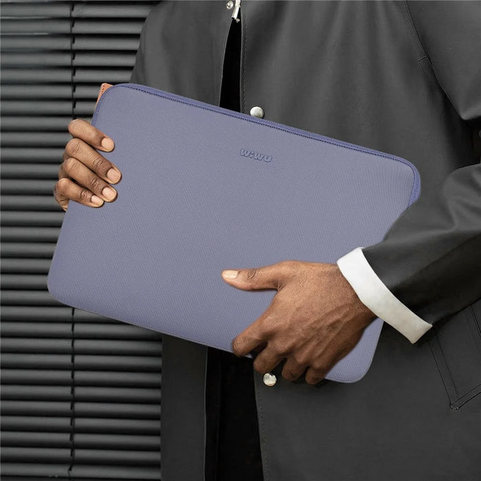 WIWU 14 inch Laptop Sleeve Ultra-Slim Nylon Lycra Notebook Computer Bag Case - Purple - 3