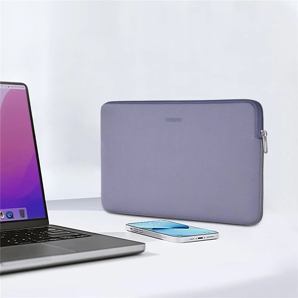 WIWU 13 inch Laptop Sleeve Ultra-Slim Nylon Lycra Notebook Computer Bag Case - Purple - 6