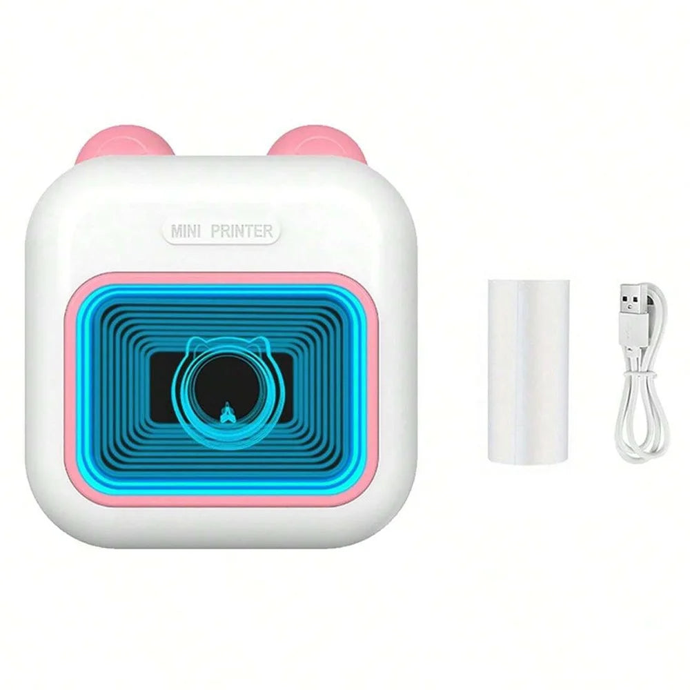 M10 Mini Home Bluetooth-compatible Thermal Printer Wireless Inkless Photo Label Notes Printer - Pink - 1