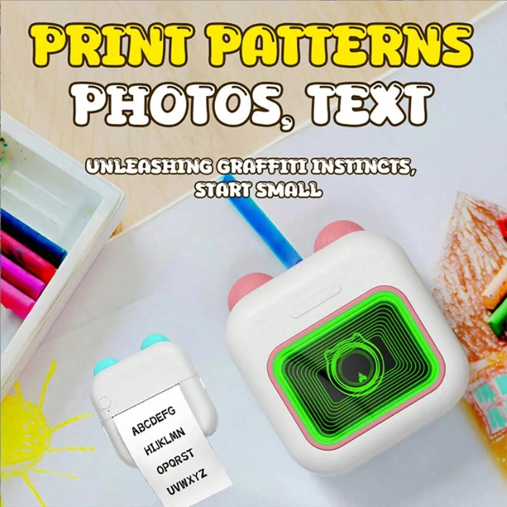 M10 Mini Home Bluetooth-compatible Thermal Printer Wireless Inkless Photo Label Notes Printer - Pink - 3