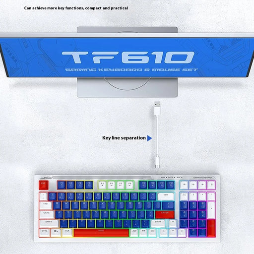 T-WOLF TF610 Backlight USB Wired Gaming Keyboard Mouse Set for Computer Laptop - 2