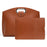 Business Style Waterproof Portable PU Leather Handbag with Carrying Case for 13.3 / 14-inch Laptop - Brown - 1