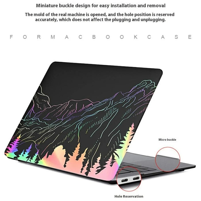 For MacBook Air 13 inch (2026) A3449 / (2025) A3240 / (2024) A3113 / (2022) A2681 Case Cold Stamping Laptops PC Hard Shell - LT-02 Clear - 3