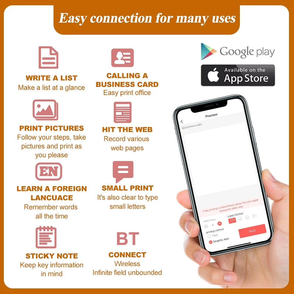MARKLIFE S2 Bluetooth-compatible Thermal Label Printer Ink-Less Label Maker Machine for Small Business Home Office - White - 3