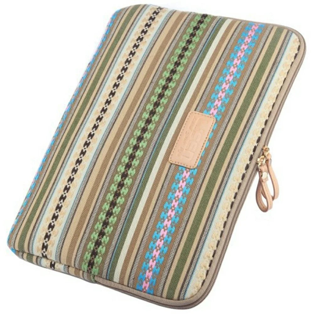 LISEN 34.5 x 24 x 1.5cm Carrying Case for 13-Inch Laptops Storage Bag Ethnic Style Pattern - Gold - 3