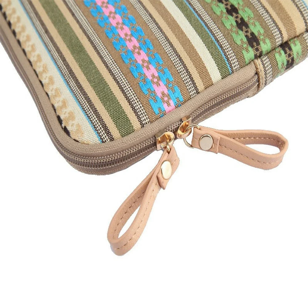 LISEN 34.5 x 24 x 1.5cm Carrying Case for 13-Inch Laptops Storage Bag Ethnic Style Pattern - Gold - 5