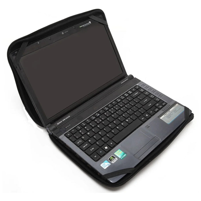 A03 11 inch Laptop Sleeve Bag Neoprene Notebook Carrying Bag with 4 Elastic Bands Tablet Briefcase - 2