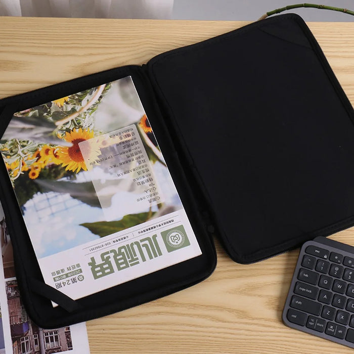 A03 11 inch Laptop Sleeve Bag Neoprene Notebook Carrying Bag with 4 Elastic Bands Tablet Briefcase - 7